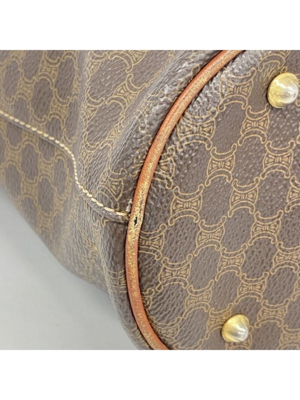 ★SOLD★ Celine Tote Macadam Brown Gold - Picture 6 of 10